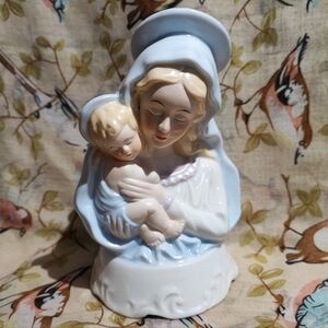 Vintage Virgin Mother Mary Madonna Religious San Francisco Music Box Company EUC